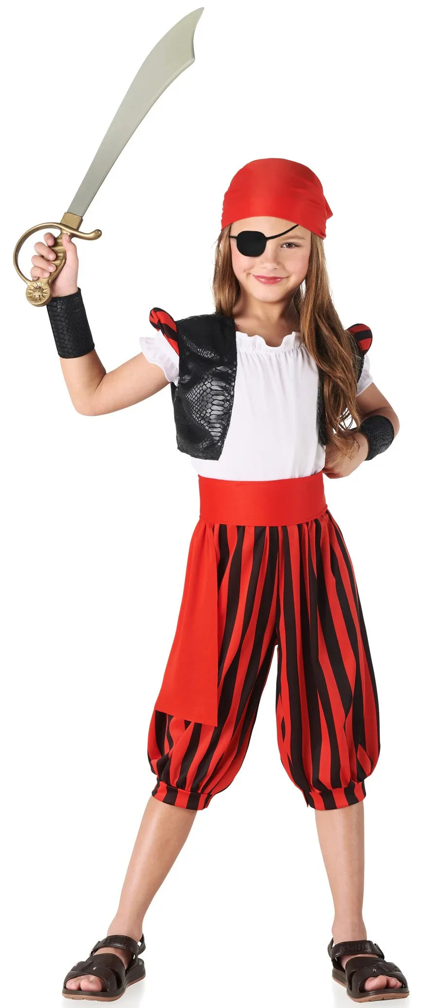 Disfraz de Pirata con Parche para Niña Piratas Infantiles Kimokawaii